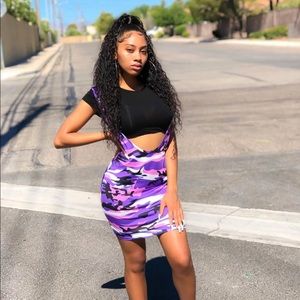 Short Sleeve Crop Top & Camouflage Skirt